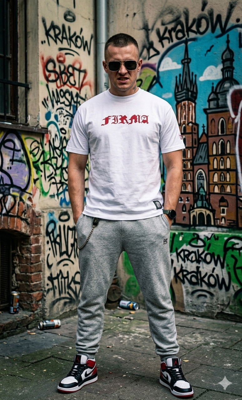 T-shirt Firma JP Style white PKIUZ PRZEDSPRZEDAŻ