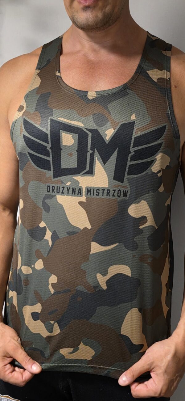 Tanktop treningowy DRUŻYNA MISTRZÓW camo PRZEDSPRZEDAŻ