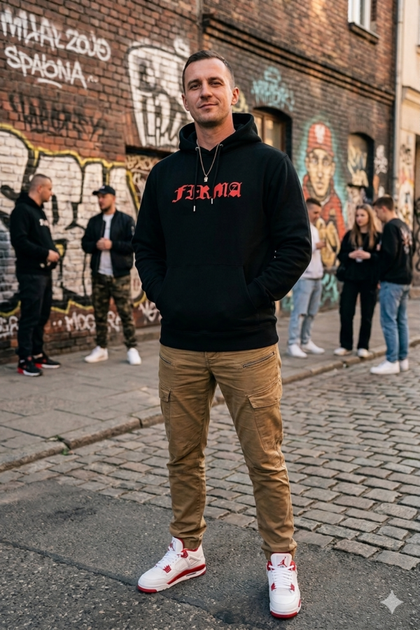 Bluza Firma JP Red Kaptur PRZEDSPRZEDAŻ