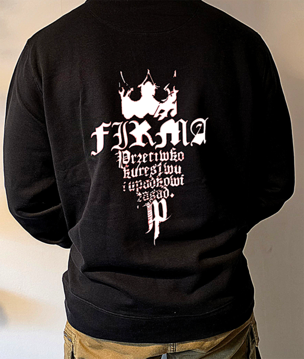 Bluza jp firma bez kaputra tyl bialy (2) Bluza Firma JP Biała Classic PKIUZ PRZEDSPRZEDAŻ
