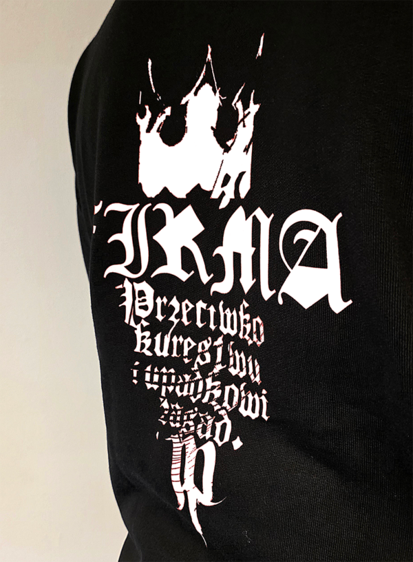 Bluza jp firma kaptur czerwony detal Bluza FIRMA JP Biała Kaptur PRZECIWKO KUREST** I UPADKOWI ZASAD PRZEDSPRZEDAŻ