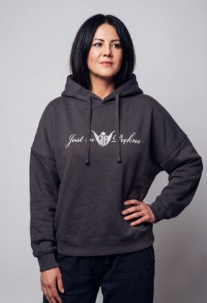 Bluza JP FIRMA Damska Jestem Piękna Szara PRZEDSPRZEDAŻ