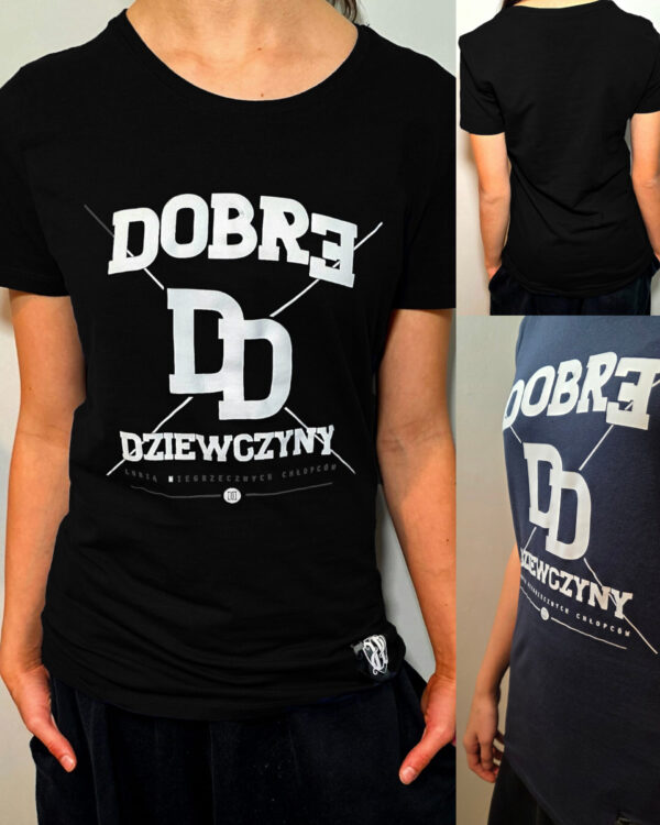 T-shirt JP FIRMA Damski Dobre Dziewczyny Czarny PRZEDSPRZEDAŻ