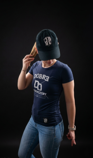 T-shirt JP FIRMA Damski Dobre Dziewczyny NAVY BLUE  PRZEDSPRZEDAŻ