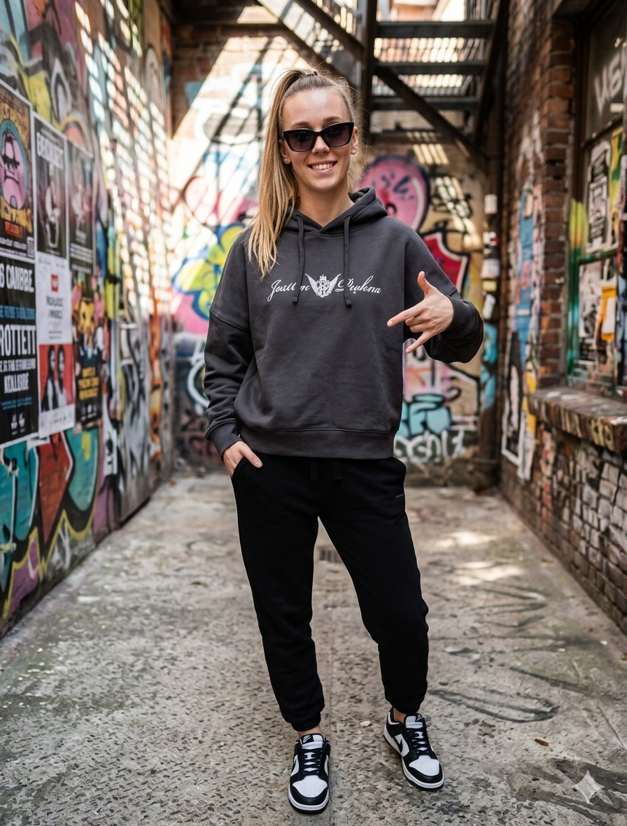 Bluza JP Damska Jestem Piękna Szara PRZEDSPRZEDAŻ