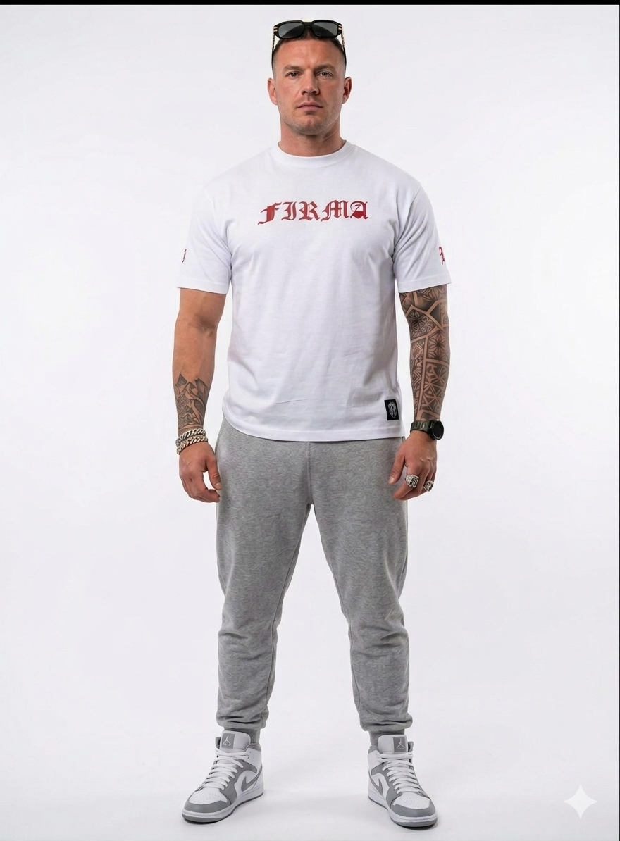 T-shirt FIRMA Red Premium White PRZEDSPRZEDAŻ