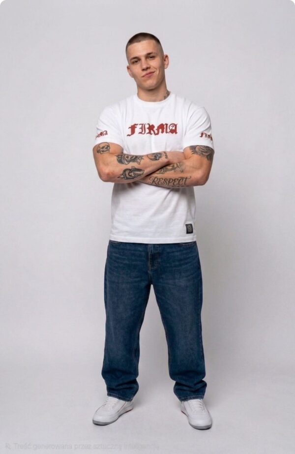 T-shirt FIRMA Red Classic White PKIUZ PRZEDSPRZEDAŻ