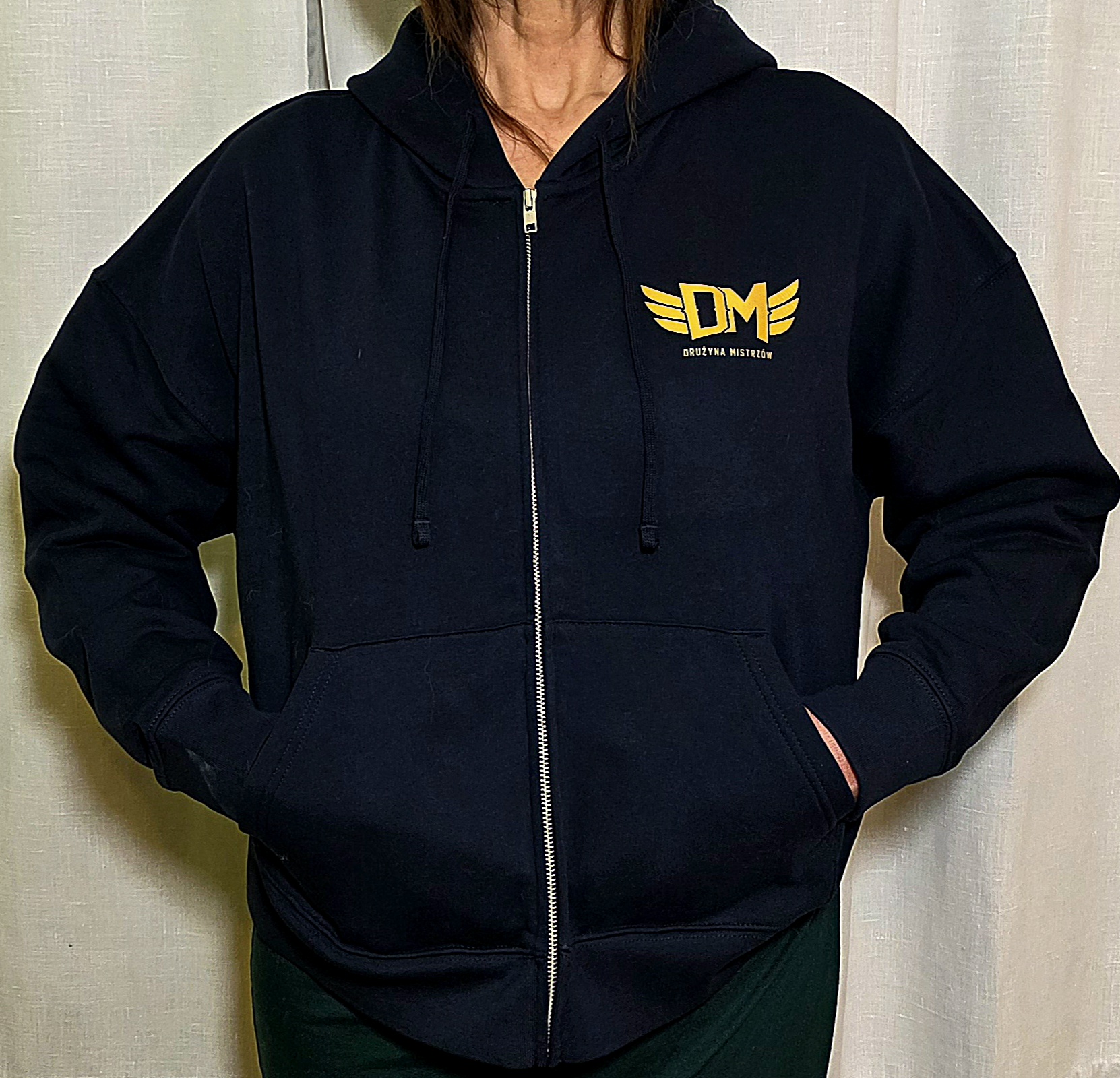 Bluza DM Damska NAVY Zip PRZEDSPRZEDAŻ - obrazek 3