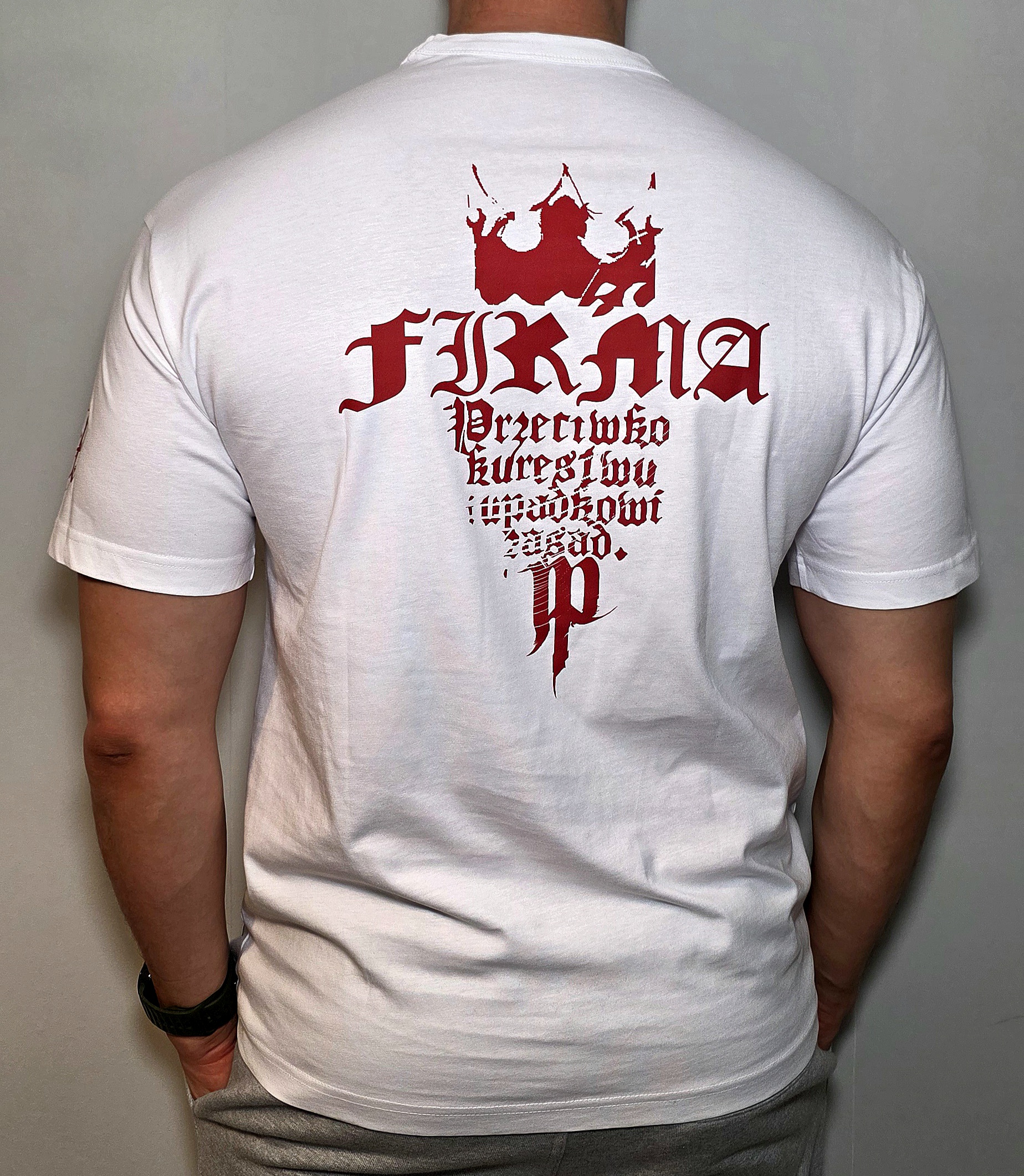 T-shirt Firma Style white PRZEDSPRZEDAŻ - obrazek 2