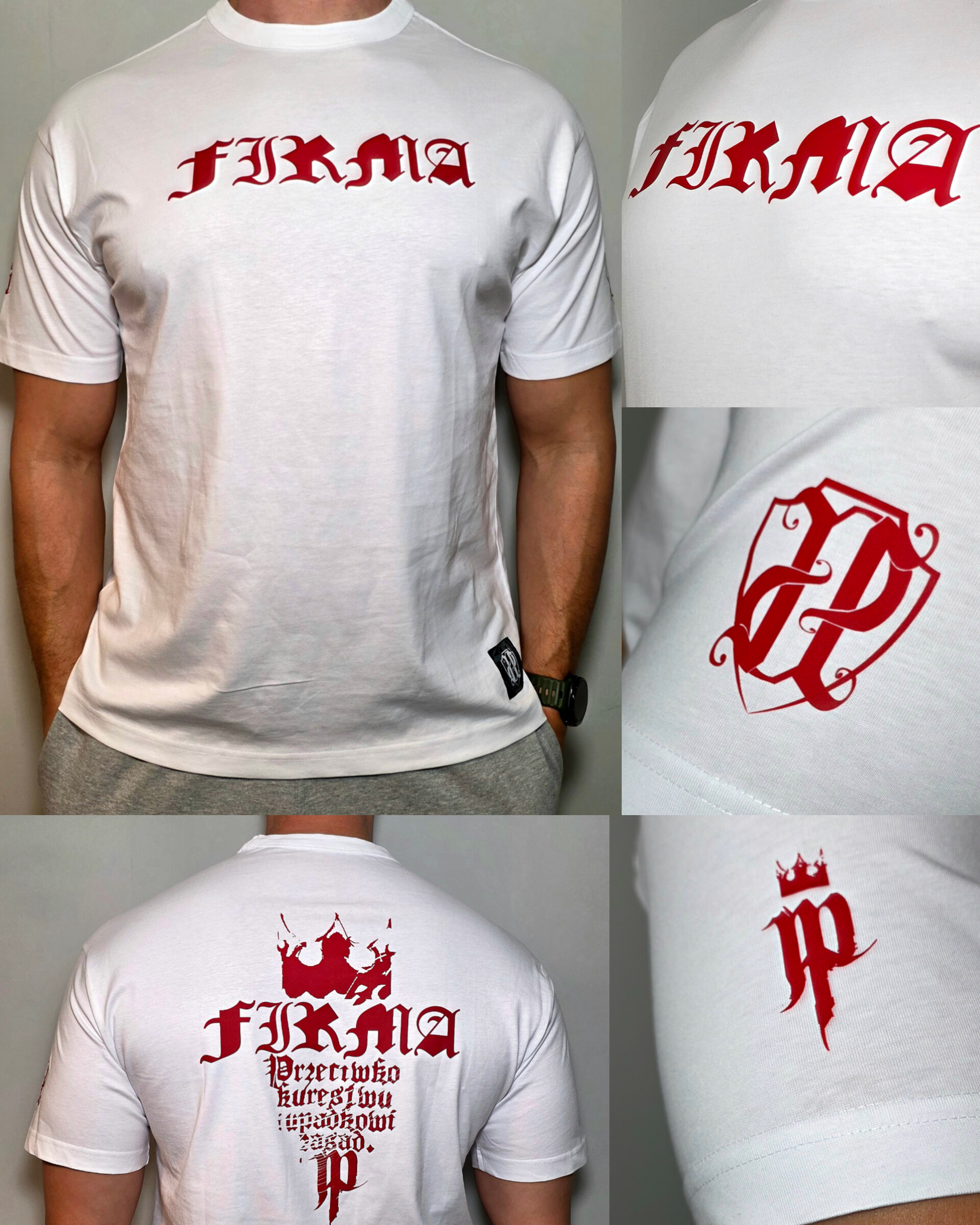 T-shirt Firma Style white PRZEDSPRZEDAŻ