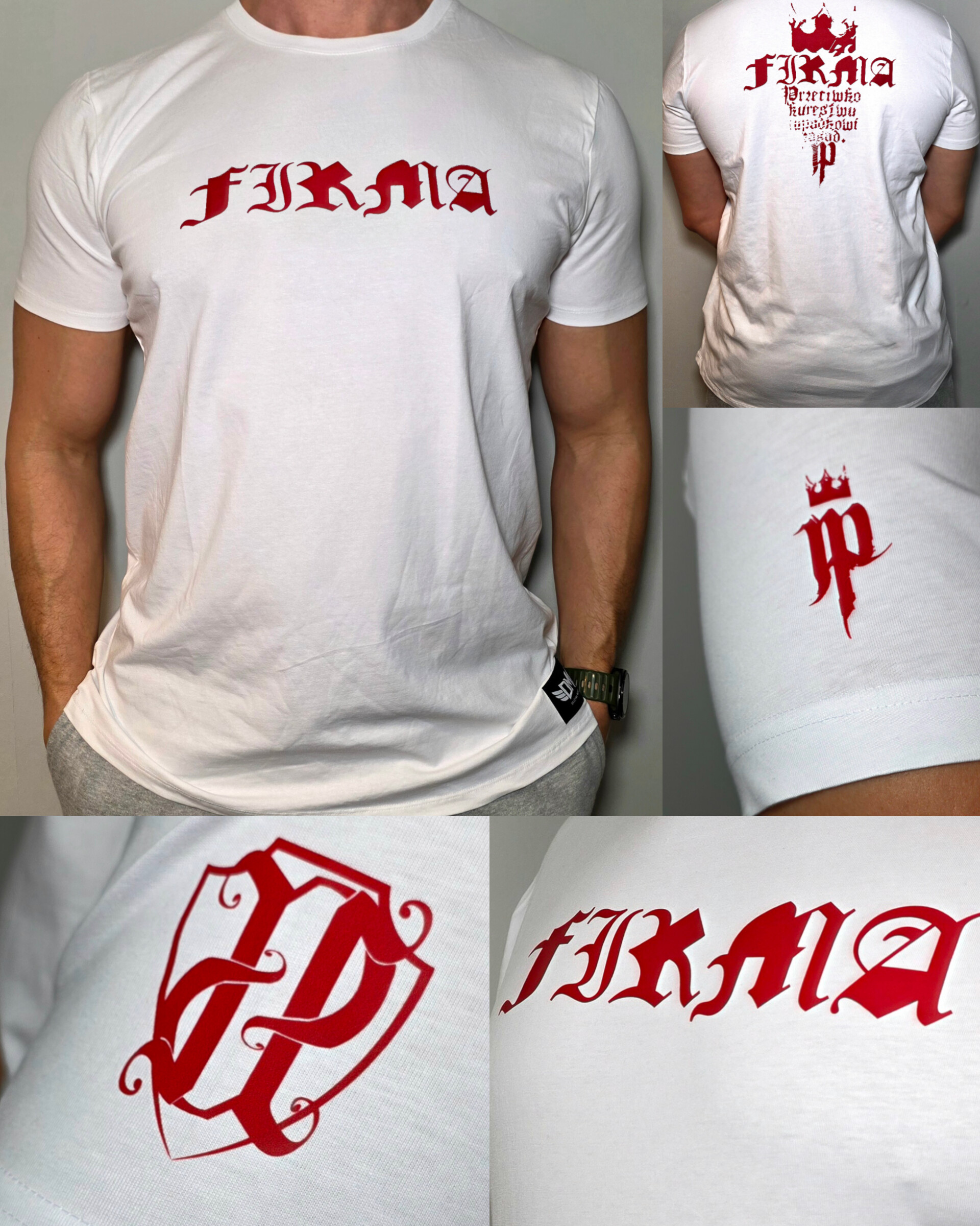 T-shirt FIRMA Red Classic White PRZEDSPRZEDAŻ