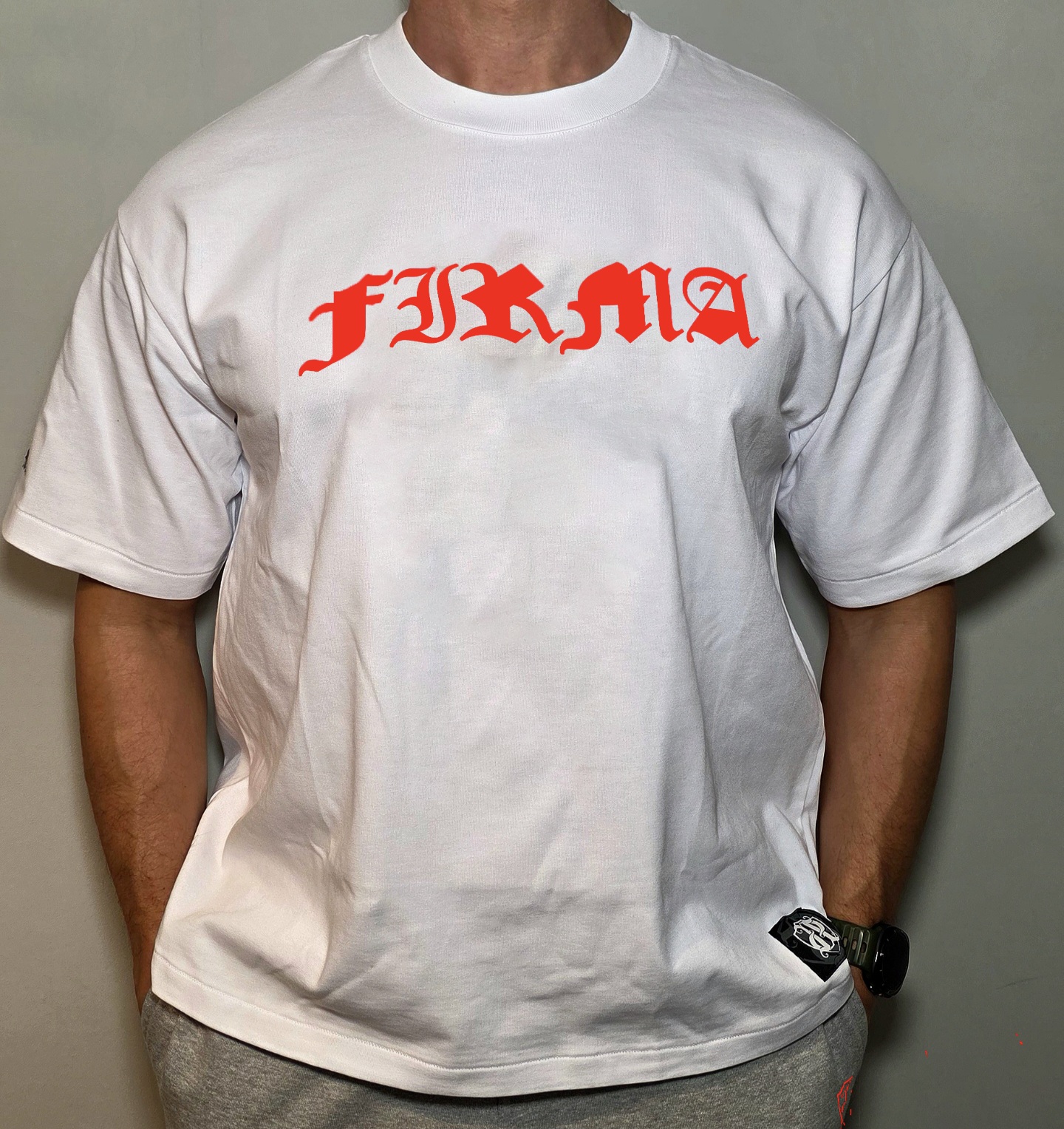 T-shirt FIRMA Red Premium White PRZEDSPRZEDAŻ - obrazek 2