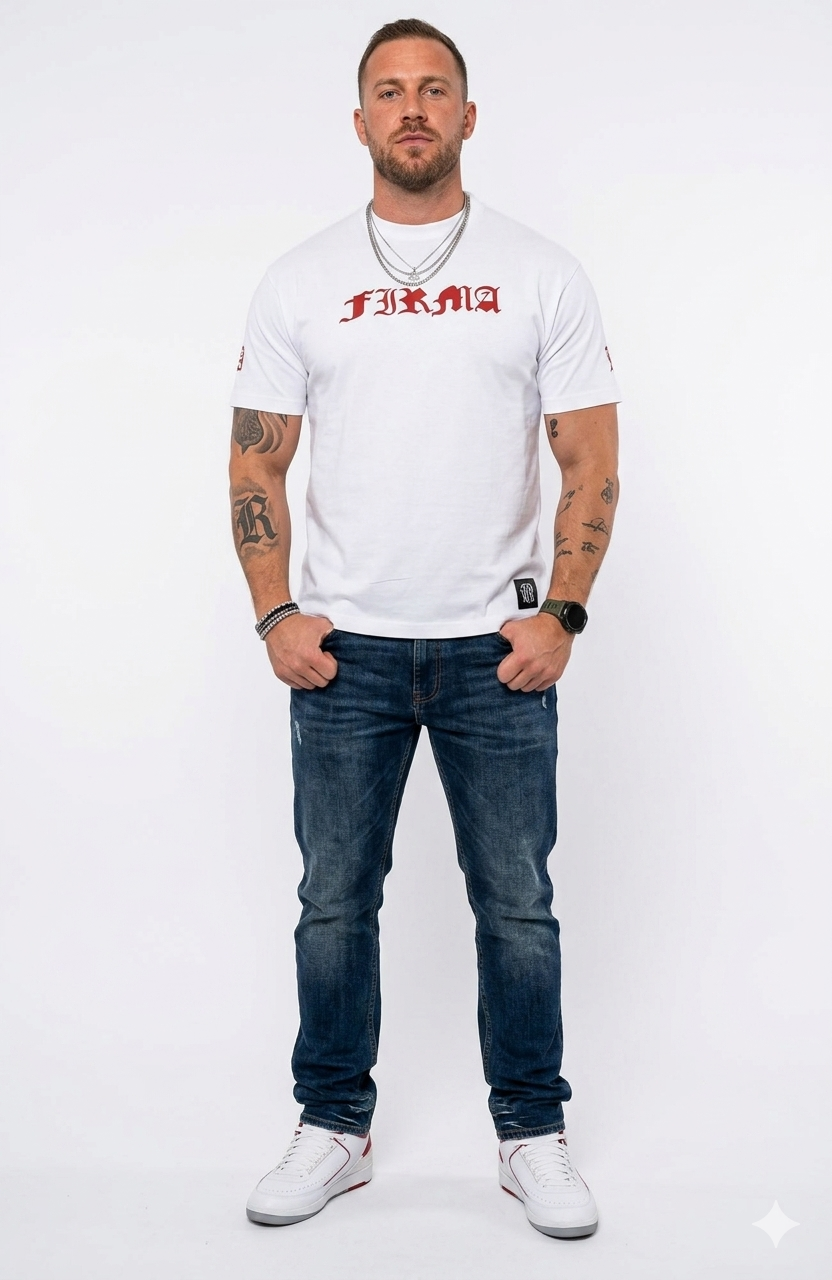 T-shirt FIRMA Red Classic White PRZEDSPRZEDAŻ