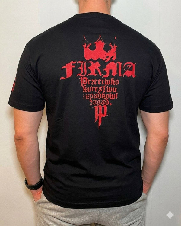 T-shirt FIRMA RED  STYLE PRZECIWKO KUREST** I UPADKOWI ZASAD