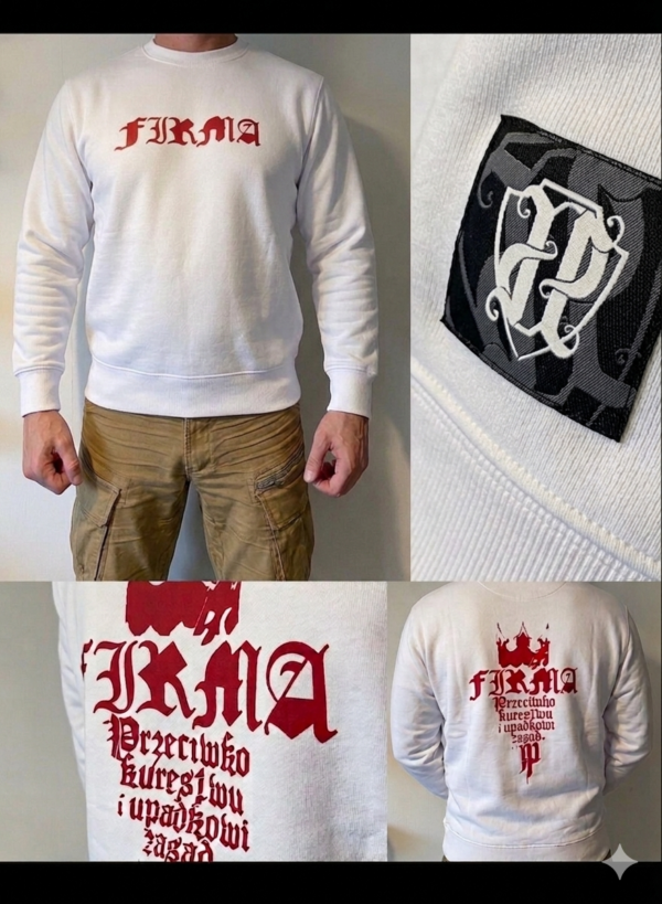 Bluza Firma Red Classic White PRZECIWKO KUREST** I UPADKOWI ZASAD PRZEDSPRZEDAŻ