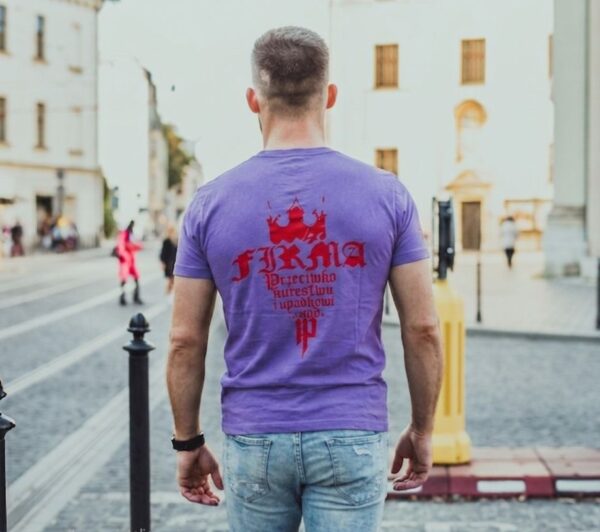 1783851249806(1) T-SHIRT FIRMA JP PRZECIWKO KUREST** I UPADKOWI ZASAD PURPLE CLASSIC PRZEDSPRZEDAŻ