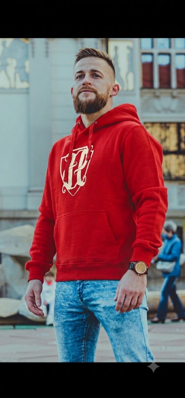 BLUZA JP FIRMA KAPTUR RED PRZEDSPRZEDAŻ