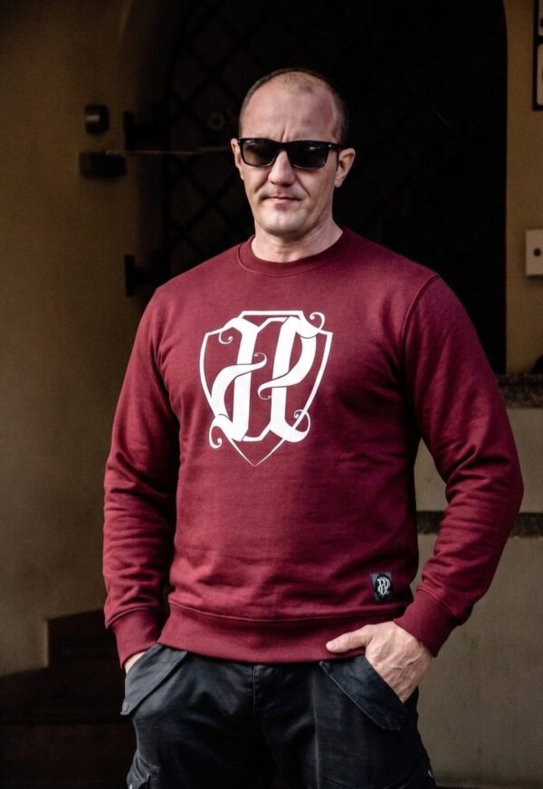 BLUZA JP FIRMA WHITE BURGUNDY CLASSIC  PRZEDSPRZEDAŻ