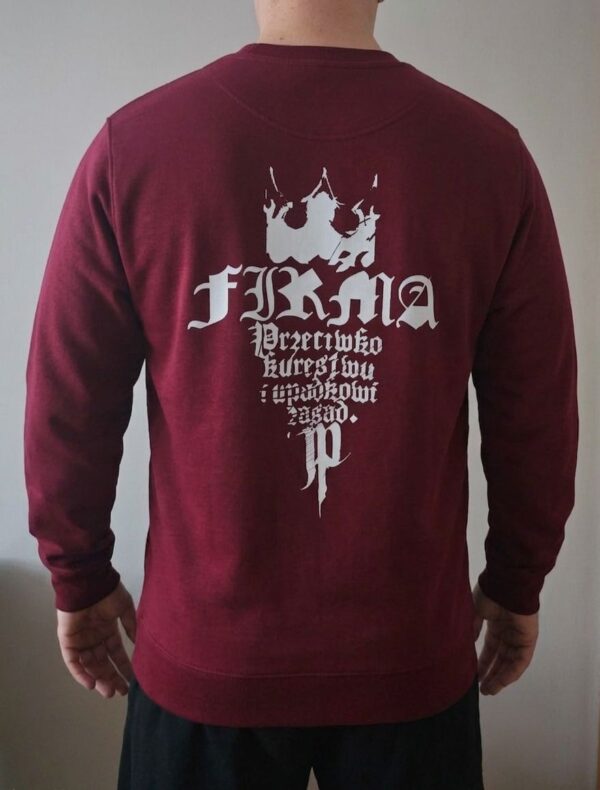 BLUZA FIRMA PRZECIWKO KURES*** I UPADKOWI ZASAD  WHITE BURGUNDY CLASSIC  PRZEDSPRZEDAŻ