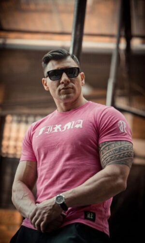 T-shirt FIRMA PRZECIWKO KURES*** I UPADKOWI ZASAD BUBBLE PINK CLASSIC PRZEDSPRZEDAŻ