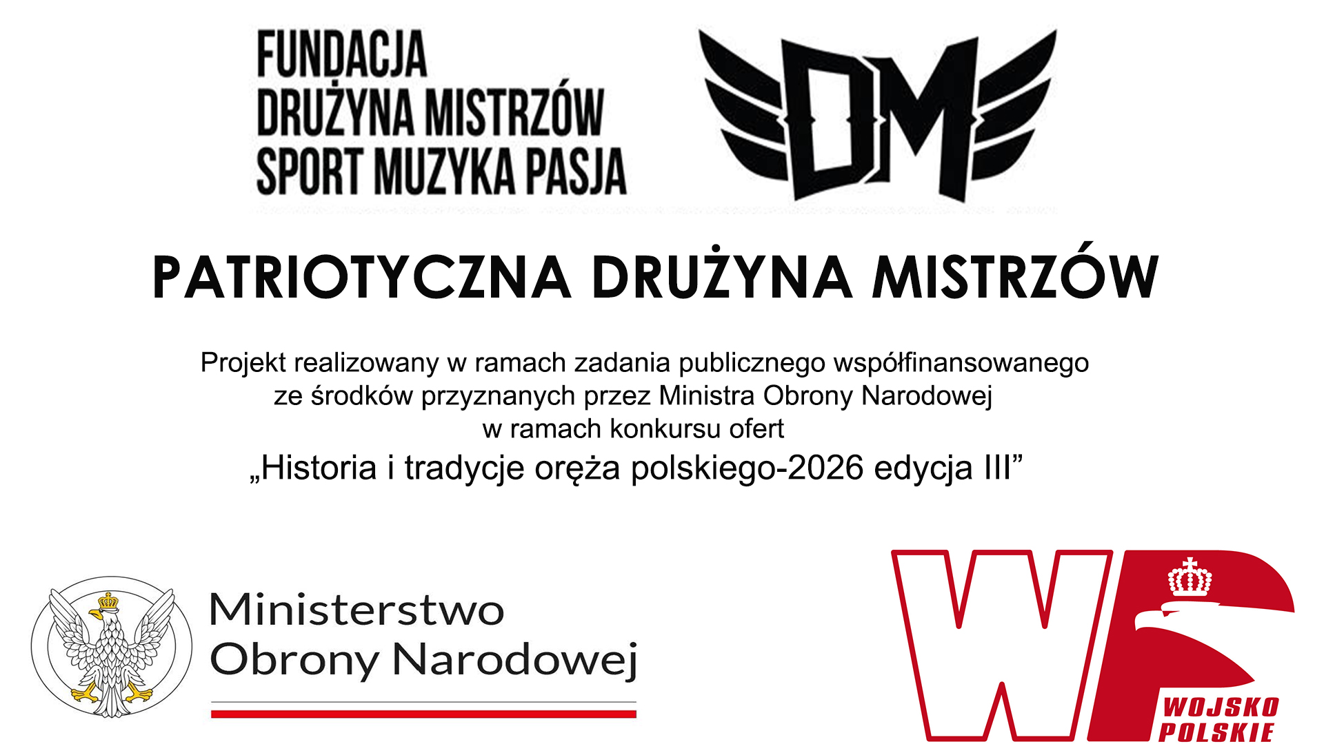 Patriotyczna Drużyna Mistrzów – nowy projekt Fundacji
